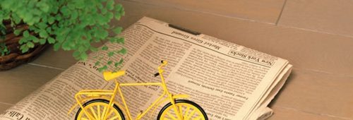 新聞と自転車
